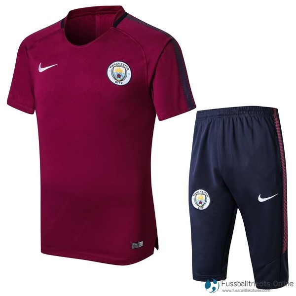 Manchester City Training Shirts Set Komplett 2017-18 Rote Fussballtrikots Günstig